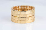 Large Stretchy Bracelet-Gold 4 Stack- 7-7.5- Wholesale Pricing Enamel Beads