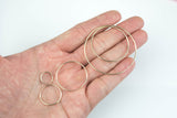 1 Pair Thin Small 14K SOLID Gold Endless Hoop Earrings Gold Hoops, 10mm, 12mm, 16mm, 21mm Earring Wires Hook | Gold Huggie Hoop Huggies