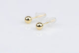 SOLID 14K Gold Ball Earrings, 3MM, 4MM, 5MM, 6MM, 7MM, 8MM ,Ball Earring Studs, Gold Push Back Studs Woman, Kids Genuine Gold Ball