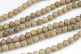 Real Natural Sandalwood Beads 6mm 8mm 10mm 12mm Light Aromatic Pure Wood Great For Mala Prayer Meditation Therapy 11" or 16" Strand
