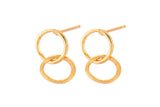 4pc 18kt Gold Circle Earring- 4 pcs per order- 7x10mm
