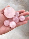 1 Pc Rose Quartz Stone Sphere- Assorted Sizes