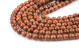 Natural Gold SandStone Goldstone Grade AAA Faceted Round Beads. Full 15.5 Inch strand 4mm 6mm 8mm 10mm 12mm Beads Gemstone Beads