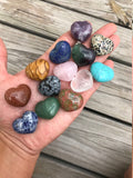 Gemstone Hearts Heart Shaped Healing Stones - Turquoise Lapis Sodalite Amethyst Jasper Rose Quartz Aventurine Dalmatian Jasper Obsidian