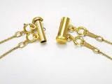 Layered Necklace Clasp •14 kt Gold Filled Layering Clasp • Detangler Layering Clasp • Necklace Spacer • Untangle Necklaces- USA Made