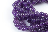 Natural AMETHYST Beads Gemstone Beads A Grade Round- 8mm-Full Strand 15.5 inch Strand Smooth Gemstone Beads