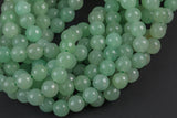 Natural Green Aventurine Beads, High Quality in Faceted Round- 4mm, 6mm, 8mm, 10mm, 12mm- in Full 15.5 Inch strand Gemstone Beads
