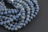 Natural Blue Coral, High Quality in Round- Wholesale Bulk or Single Strand!-Full Strand 15.5 inch Strand AAA Quality Smooth Gemstone Beads