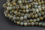 Natural Labradorite Faceted Round-Full Strand 15.5 inch Strand, 4mm, 6mm, 8mm, 12mm, or 14mm Beads- Gemstone Beads