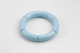 6pc Curved Tube for Bracelet Making - Acrylic Bamboo Beads, Curved Tube Beads, Resin 12 mm x 35mm, Bamboo Bracelet Bangle