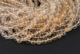 Natural Angel Hair Rutilated Quartz, High Quality in Faceted Round- 6mm, 8mm 10mm, 12mm, 14mm, 16mm- A High Quality! AAA Quality