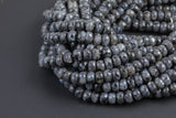 Natural Marble Labradorite , Faceted Roundel- 6mm, 8mm, 10mm- Full 15.5 Inch Strand Gemstone Beads