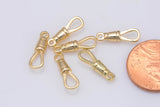 6 pc Fancy Bail Ends for Chain or Necklace, 5x14mm 14k Gold - 6 pcs per order