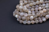 Natural Light Gray Moonstone Matt Faceted Round--Full Strand 15.5 inch Strand, 4mm, 6mm, 8mm, 12mm, or 14mm Beads Gemstone Beads