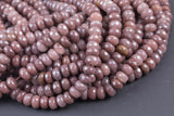 Natural Brown Aventurine Beads AAA Grade Faceted Roundel, 4mm and 8mm only - Full Strand 15.5 inch Strand Gemstone Beads