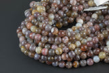 Natural Botswana Agate, High Quality in Faceted Round- 6mm, 8mm, 10mm, 12mm- Full Strand 15.5 Inch Long AAA Quality Gemstone Beads