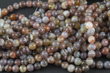 Natural Botswana Agate, High Quality in Faceted Round- 6mm, 8mm, 10mm, 12mm- Full Strand 15.5 Inch Long AAA Quality Gemstone Beads