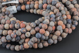 Natural Fossil Coral Matte Beads 6mm 8mm 9mm 10mm 12mm Round Beads 15.5" Strand Gemstone Beads