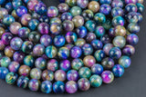 Multi tiger's eye beads tiger eye Multicolor 4mm 6mm 8mm 10mm 12mm round bead . green blue purple multi color Great quality full strand 15.5