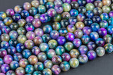 Multi tiger's eye beads tiger eye Multicolor 4mm 6mm 8mm 10mm 12mm round bead . green blue purple multi color Great quality full strand 15.5