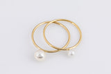 Stackable Freshwater Pearl USA 14k Gold Filled Ring- 3mm, 4mm, 6mm, 8mm 10mm, 12mm.