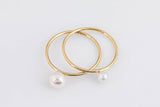 Stackable Freshwater Pearl USA 14k Gold Filled Ring- 3mm, 4mm, 6mm, 8mm 10mm, 12mm.
