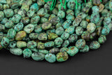 Natural African Turquoise Nuggets Beads -16 Inch strand - Wholesale pricing AAA Quality- Full 16 inch strand Gemstone Beads