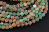 Multi Colored Matte Agate, High Quality in Matte Round, 6mm, 8mm, 10mm, 12mm