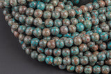 Natural Flower Agate, High Quality in Round in Full 15.5 Inch Strand- 4mm, 6mm, 8mm, 10mm, 12mm 14mm -Full Strand 15.5 inch Strand