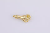 2 pcs 18 kt Gold Plated OK Okay Hand Symbol - 10x20mm