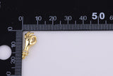 2 pcs 18 kt Gold Plated OK Okay Hand Symbol - 10x20mm