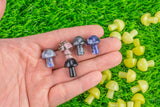 1 Pc Assorted Gemstone Small Fairy Standing Mushroom-20mm- .5- .75 inches