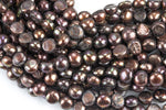 10mm A Quality Flat Round Peacock Freshwater Pearls