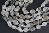 Natural Herkimer Diamond Quartz Natural Shape beads. 15.5 inch strand One full strand- size and number of pieces in description