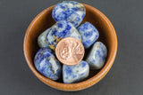 Natural Sodalite Tumbled Nuggets- 100 grams-3.5 ounces - .5 inch-1.5 inch Size- Roughly 8 pcs per bag