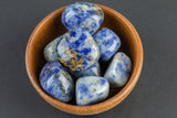 Natural Sodalite Tumbled Nuggets- 100 grams-3.5 ounces - .5 inch-1.5 inch Size- Roughly 8 pcs per bag
