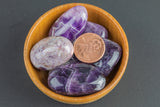 Natural Amethyst Tumbled Nuggets- 100 grams-3.5 ounces - .5 inch-1.5 inch Size- Roughly 7 pcs per bag