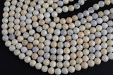 Natural Cream Tusk Jasper 6mm 8mm 10mm 12mm Round Beads Real Genuine Gemstone 15.5" Strand Gemstone Beads
