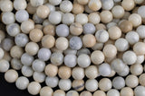 Natural Cream Tusk Jasper 6mm 8mm 10mm 12mm Round Beads Real Genuine Gemstone 15.5" Strand Gemstone Beads