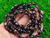 Red Garnet Stretchy String Oval Bracelet Natural Crystal Gemstone Crystal Bracelets - Gemstone Nugget Bracelets Handmade Jewelry Bracelet