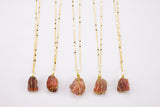 Raw Carnelian Necklace Pendant Handwrapped in USA Healing Crystal Chakra Stone Carnelian Necklace Carnelian Jewelry Pre-charged