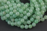 Natural Green Aventurine Beads, High Quality in Faceted Round- 4mm, 6mm, 8mm, 10mm, 12mm- in Full 15.5 Inch strand Gemstone Beads