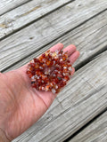 Carnelian Bracelet Stretchy String Bracelet Natural Gemstone Chips Bracelets Pre-charged Handmade Jewelry