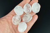 Natural Quartz Crystal Small Flat Disk Pieces Healing Stones about 1" across Pre-charged