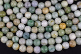 Natural Burmese Jade 9mm Faceted Round Beads 15.5" Strand Gemstone Beads