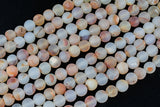 Natural Matte Red Flower Montana Agate Grade AAA Round 4mm, 6mm, 8mm, 10mm, 12mm- Full 15.5 Inch strand- Smooth Gemstone Beads