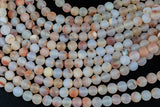 Natural Matte Red Flower Montana Agate Grade AAA Round 4mm, 6mm, 8mm, 10mm, 12mm- Full 15.5 Inch strand- Smooth Gemstone Beads