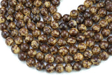 Natural Bodhi Seed Round Full Strand- 15.5 Inch long Gemstone Beads- 13-15mm