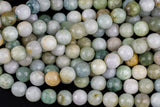 Natural Burmese Jade 9mm Faceted Round Beads 15.5" Strand Gemstone Beads