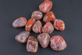 Natural Fire Banded Carnelian Tumbled Nuggets Healing Crystal Chakra Stone - Pre-charged